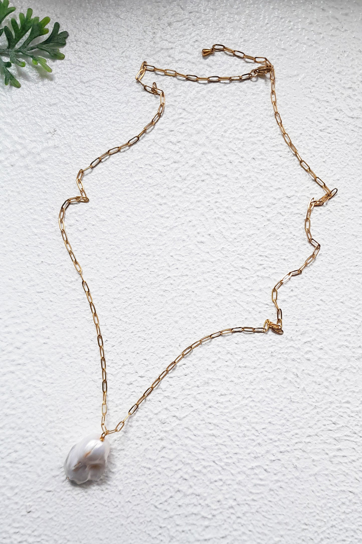 Fireball baroque pearl necklace, boho chic pearl jewelry
