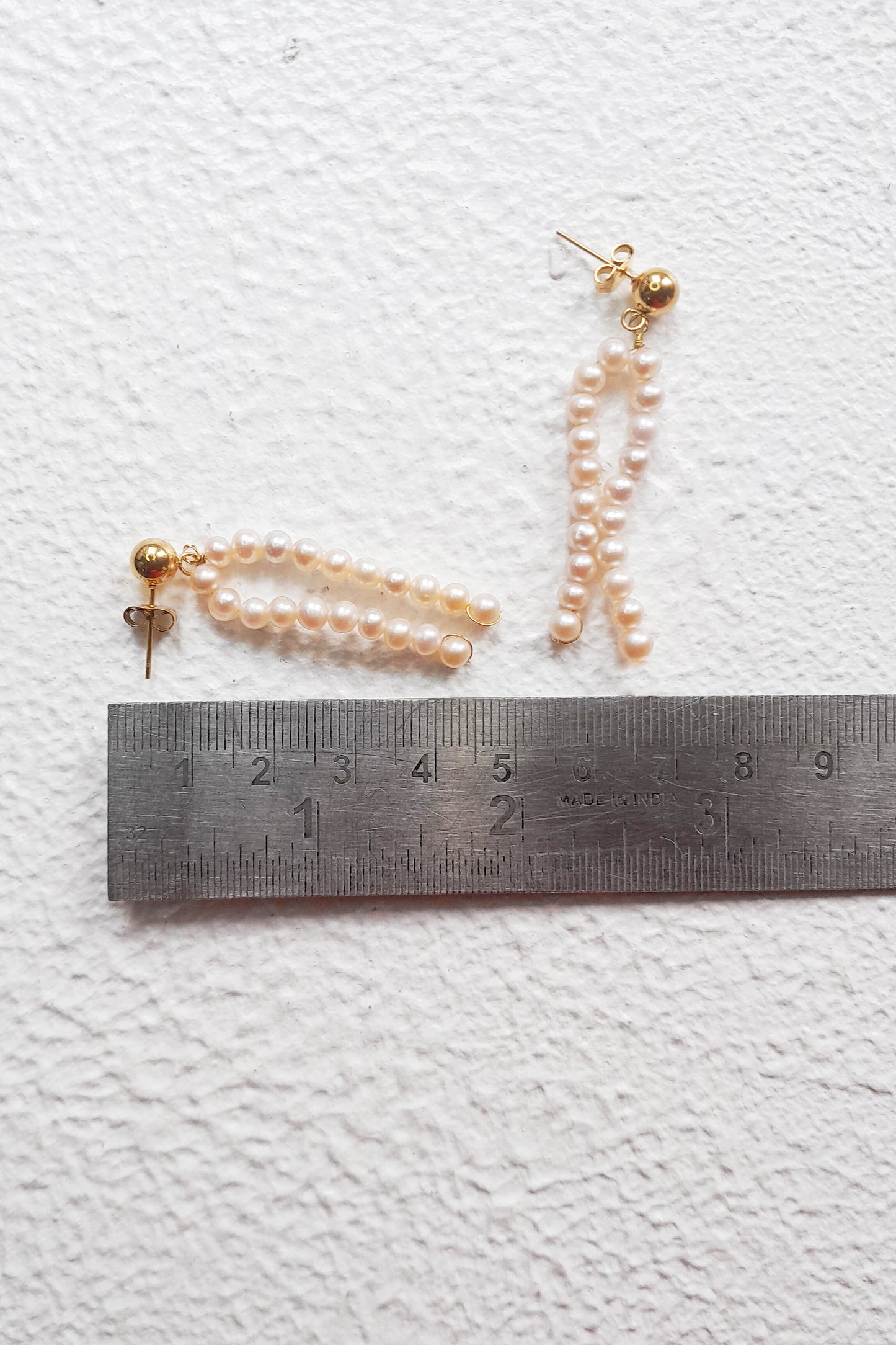 Freshwater pearl tassel earrings, pink pearl earrings, bridesmaid gift