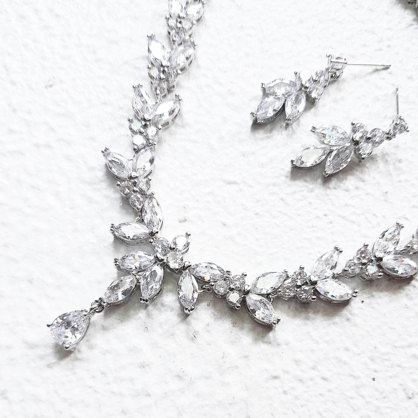 Marquise Crystal Bridal Set in Gold, Silver