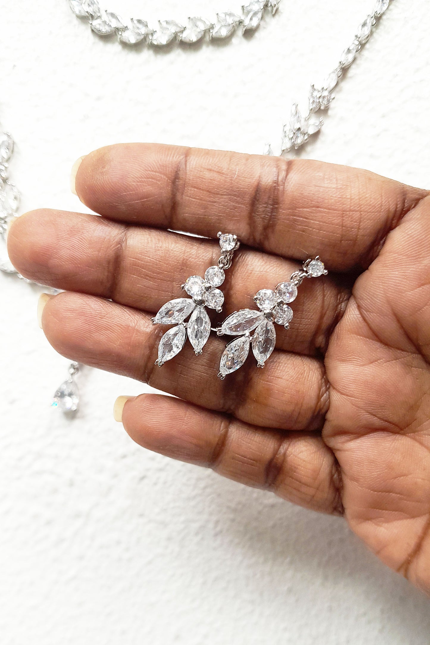Marquise Crystal Bridal Set in Gold, Silver