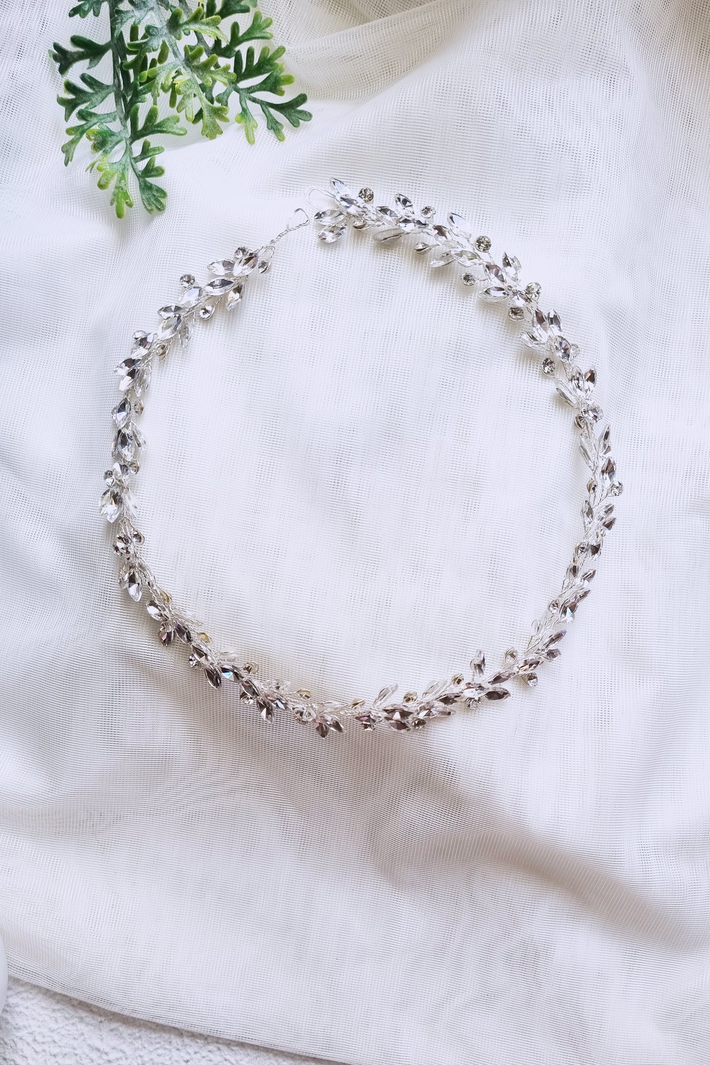 Bridal crystal hair vine custom made