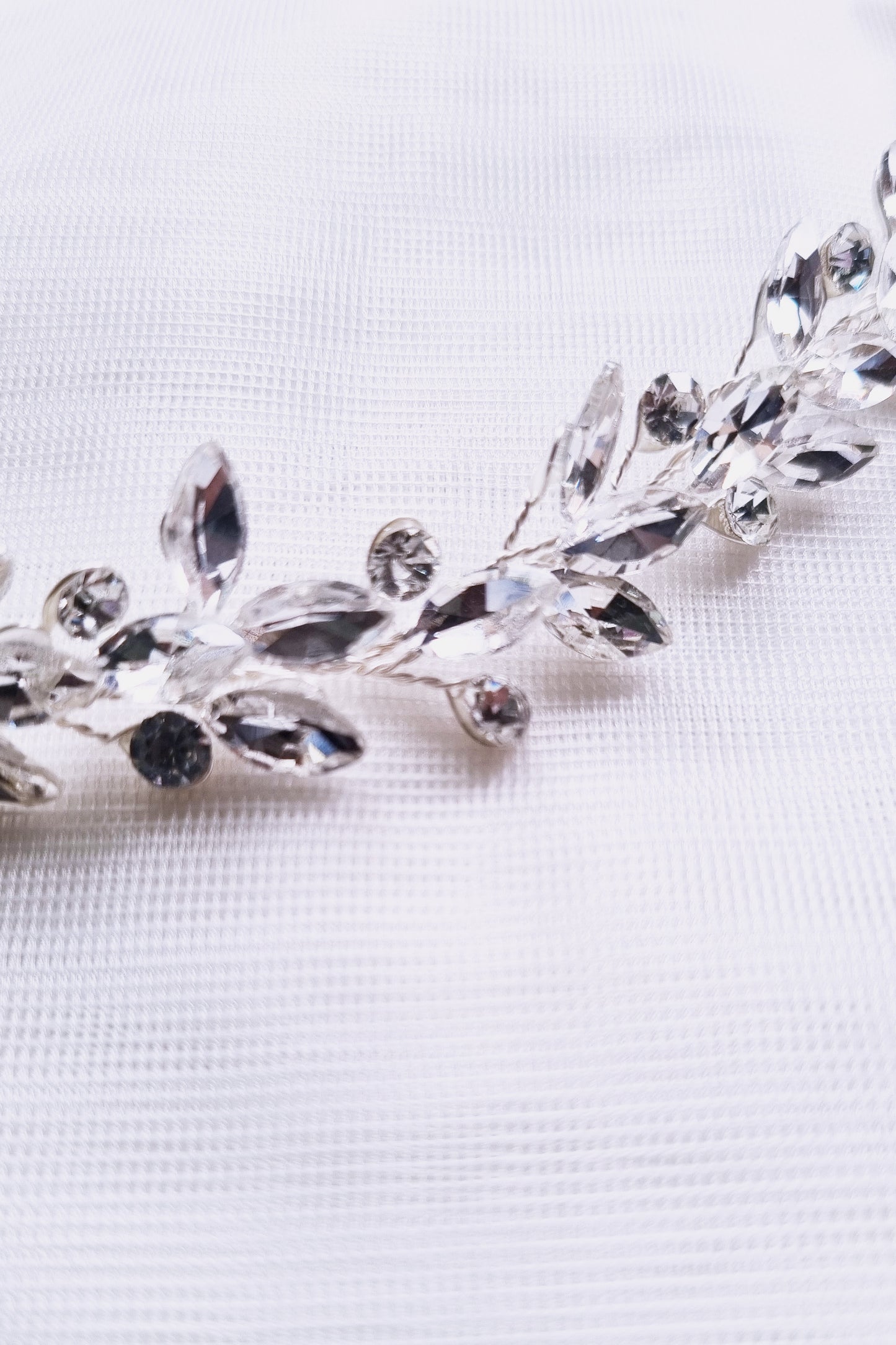 Bridal crystal hair vine custom made