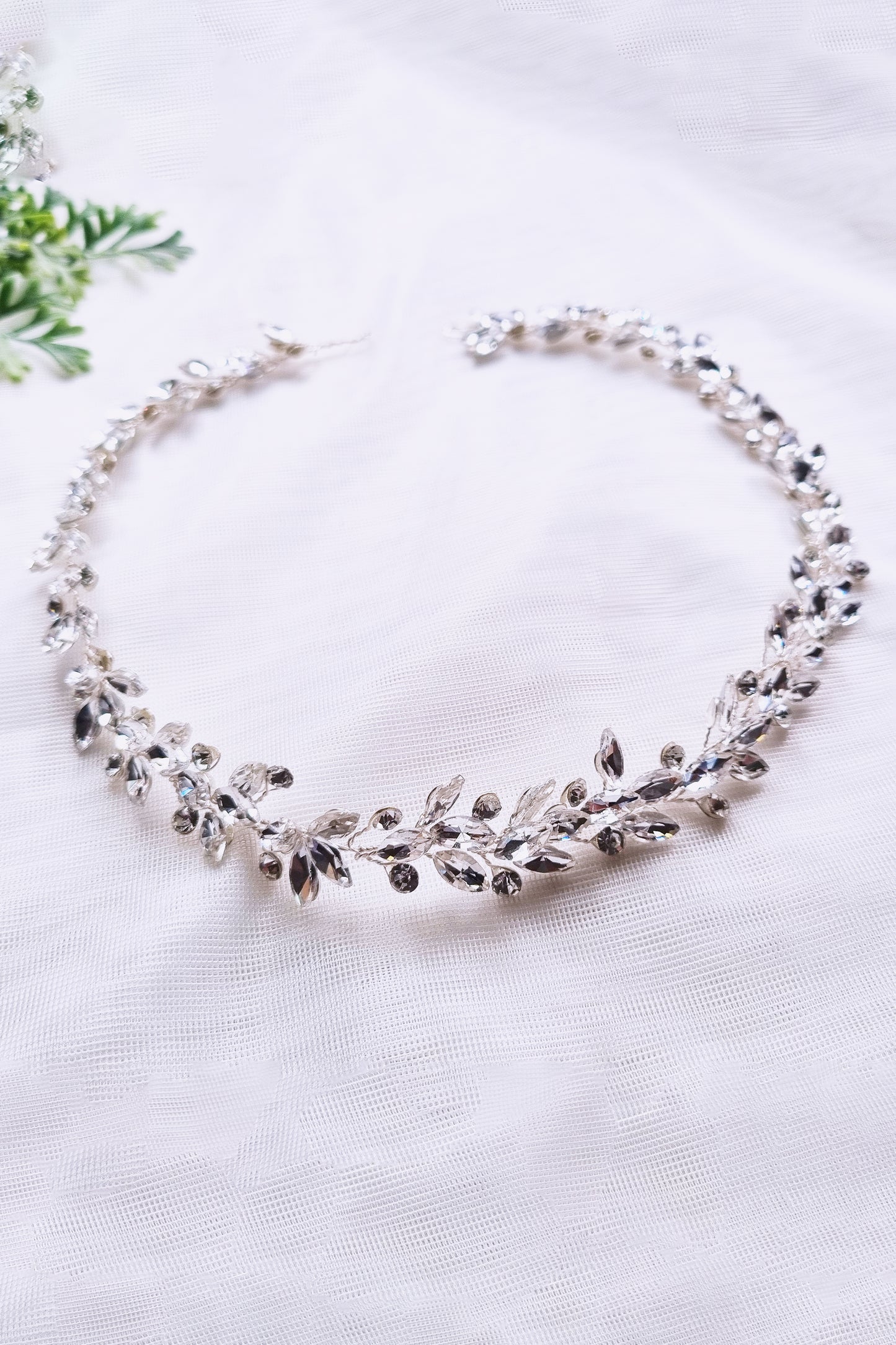 Bridal crystal hair vine custom made