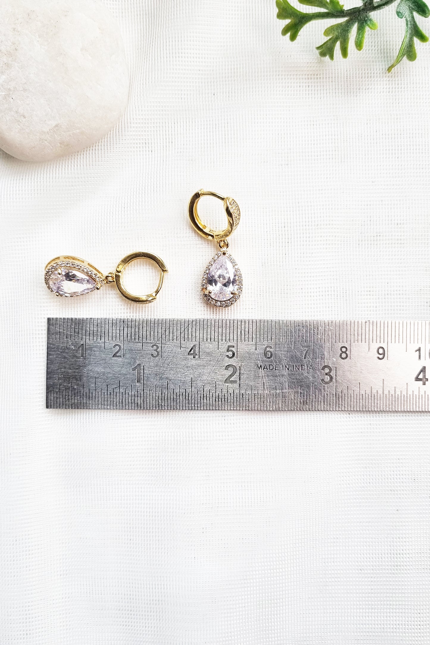 Elegant Gold Teardrop Hoop Earrings