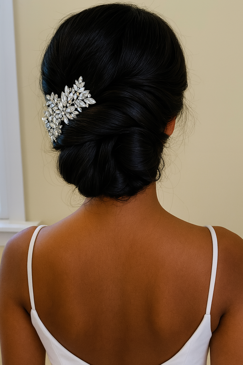 Silver Opal Pearl Bridal Comb