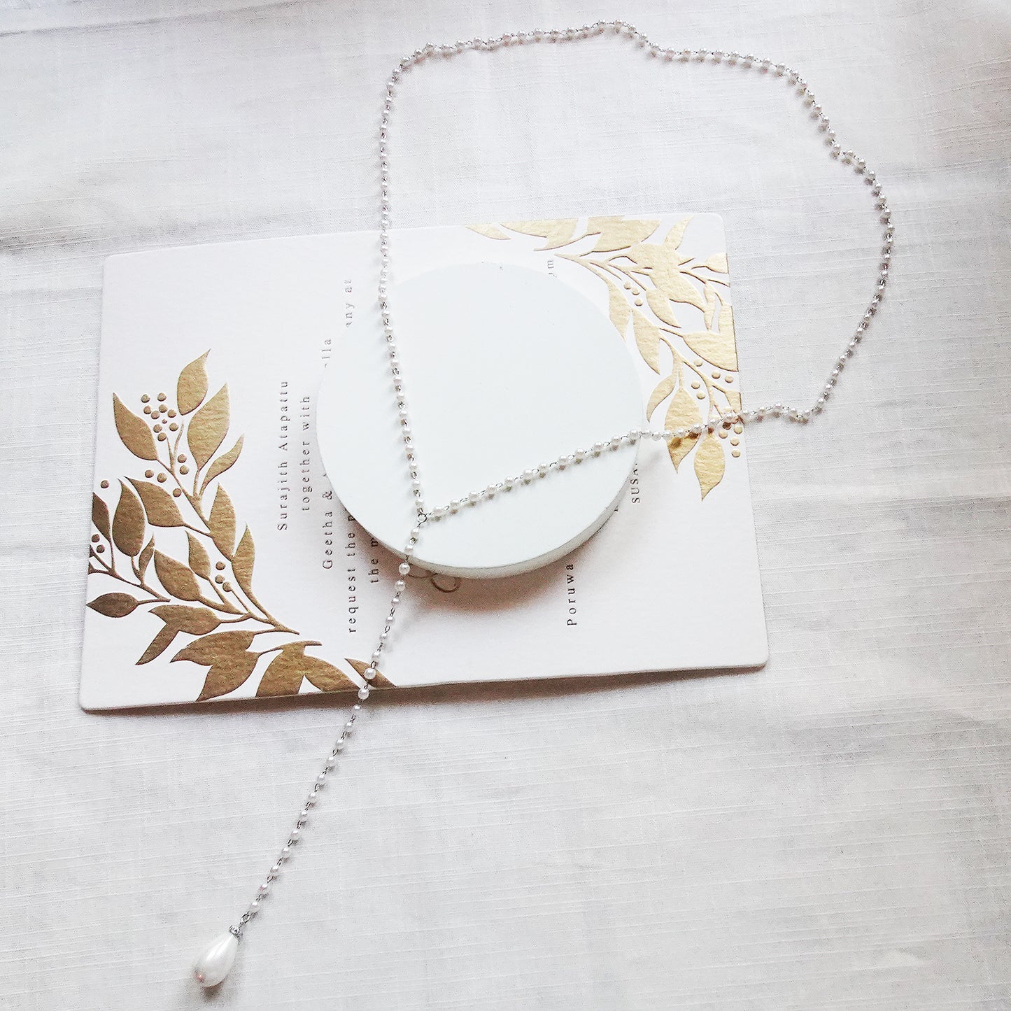 pearl backdrop necklace, pearl bridal jewelry for backless or low back dress