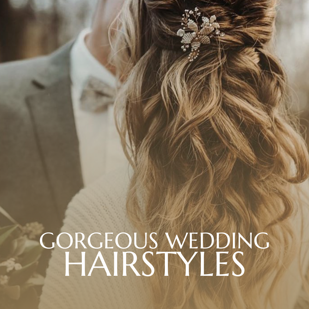 Gorgeous Wedding hairstyles - half up half down