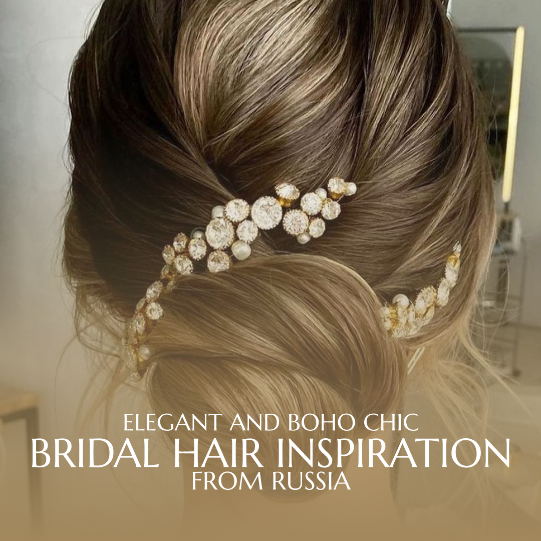 Elegant And Boho Chic Bridal Hair inspiration From Russia