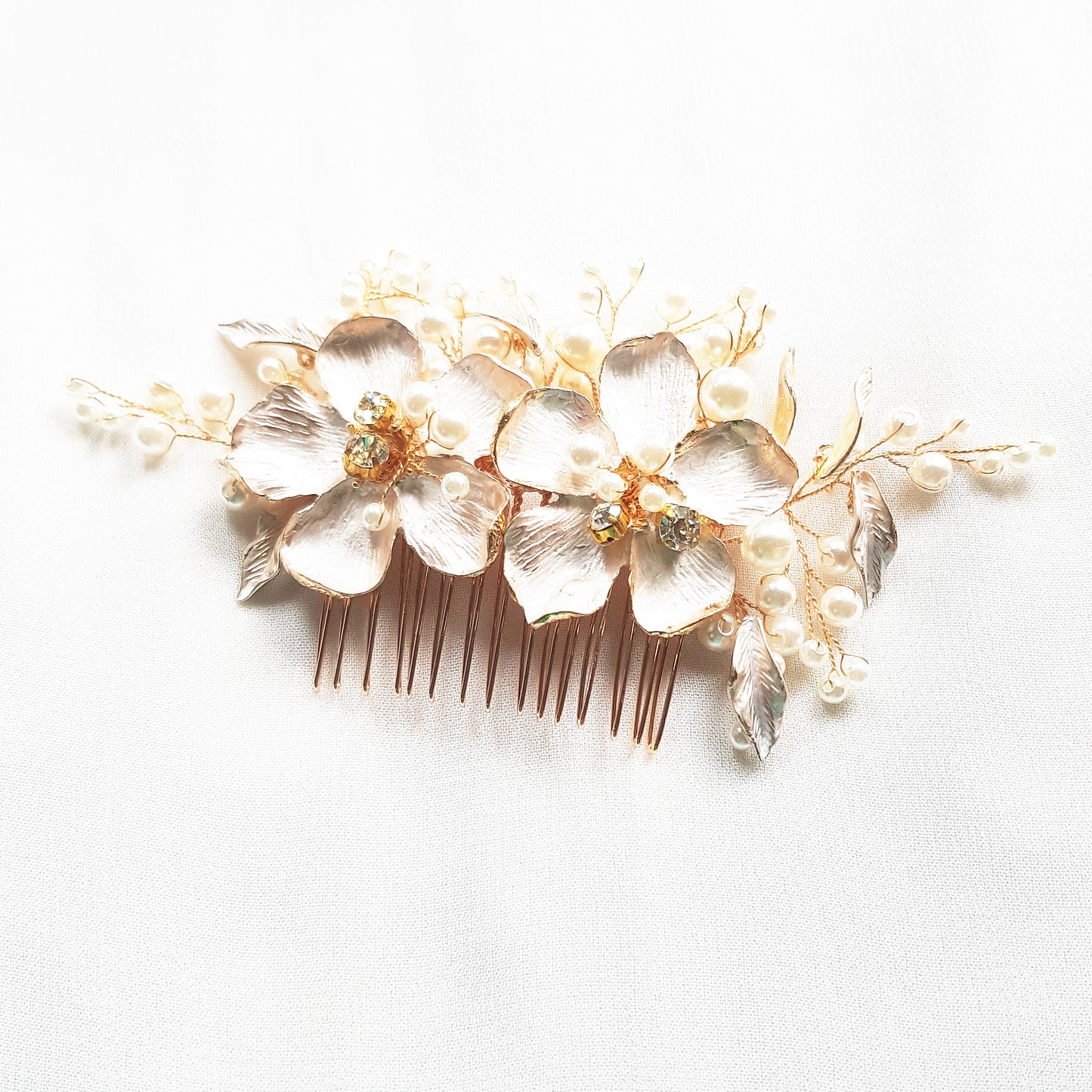 Floral hair comb wedding