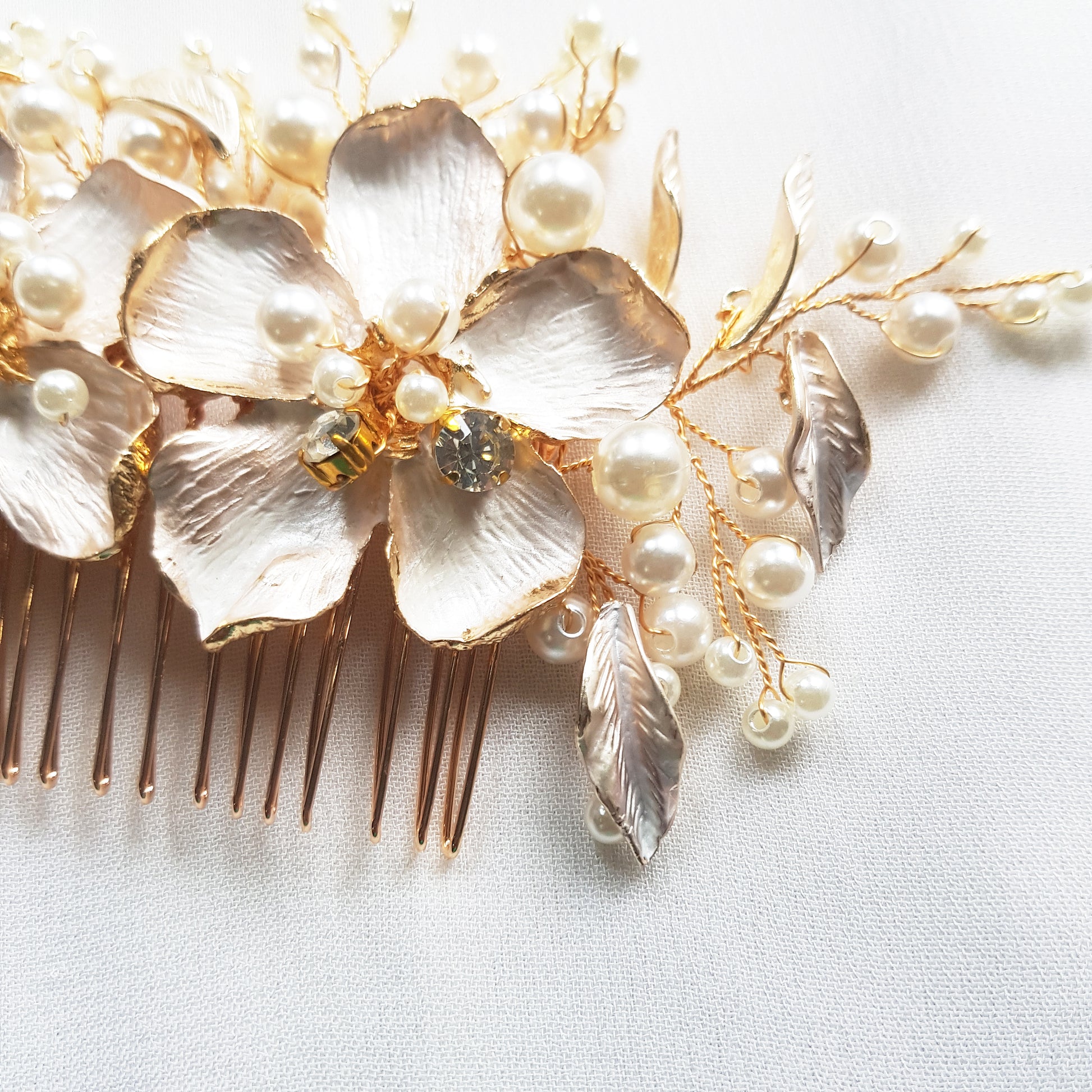 Floral hair comb wedding