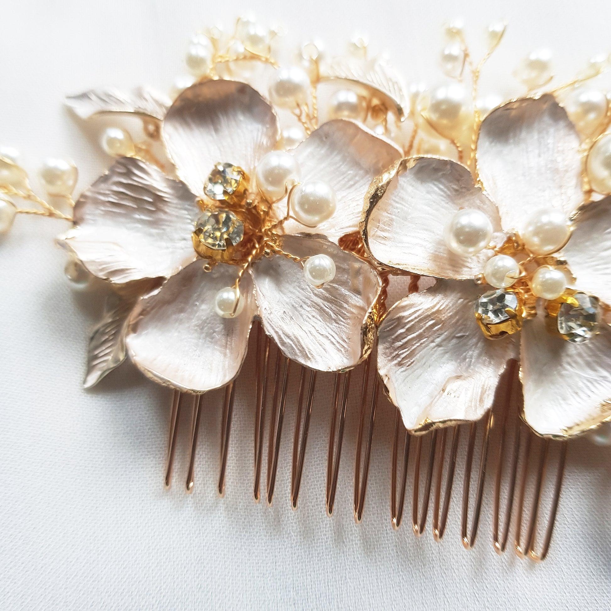 Floral hair comb wedding