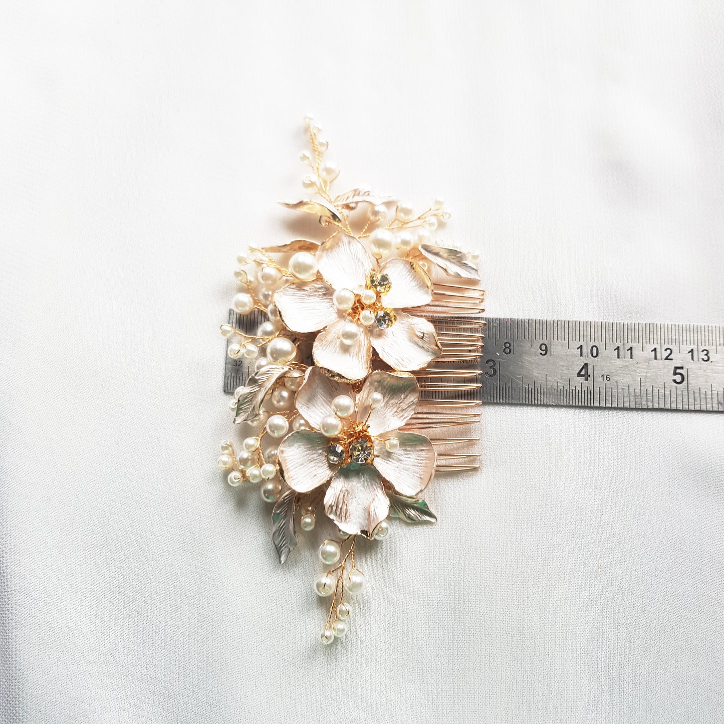 Floral hair comb wedding