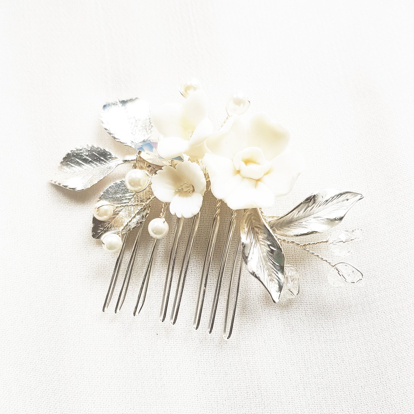 Flower hair combs wedding set of 2