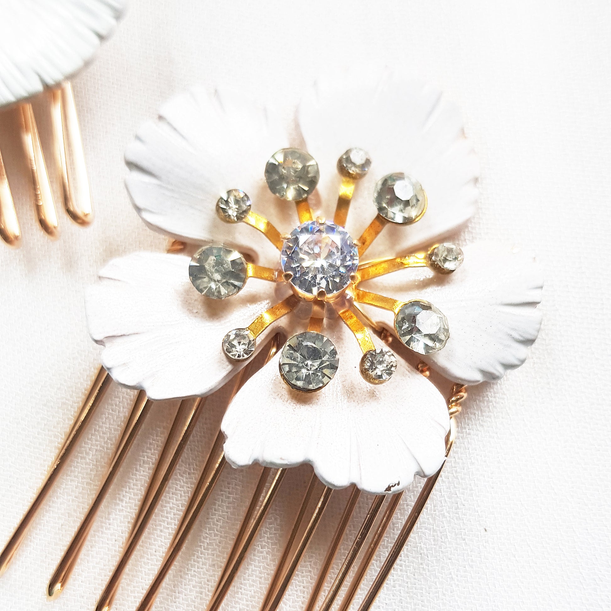 Flower bridal hair comb weddings