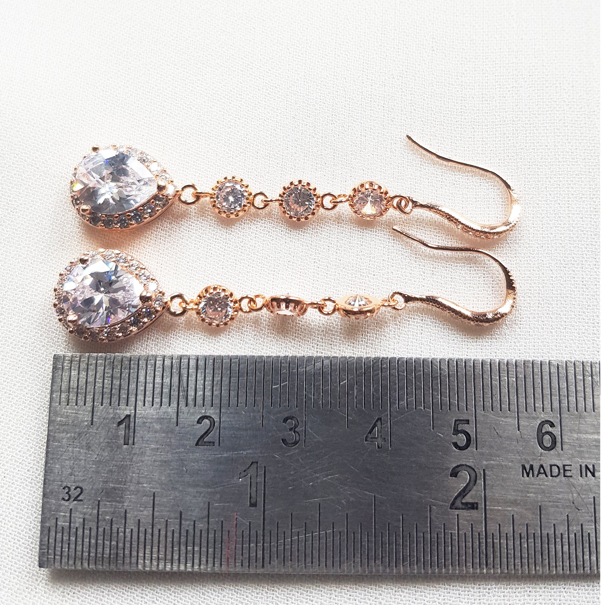  Long teardrop bridal earrings, dangle and drop earrings