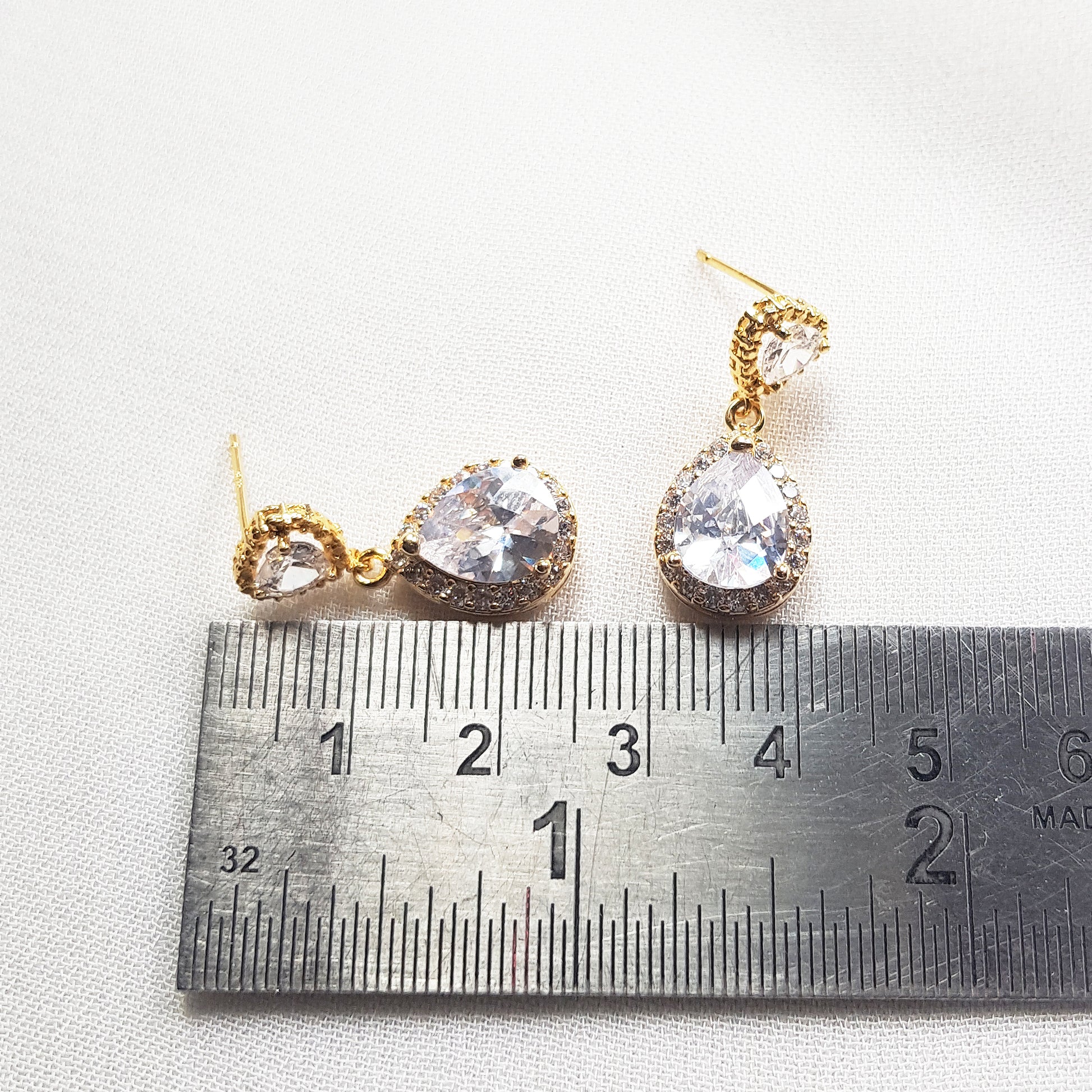 heart drop earrings silver, gold and rose gold, 