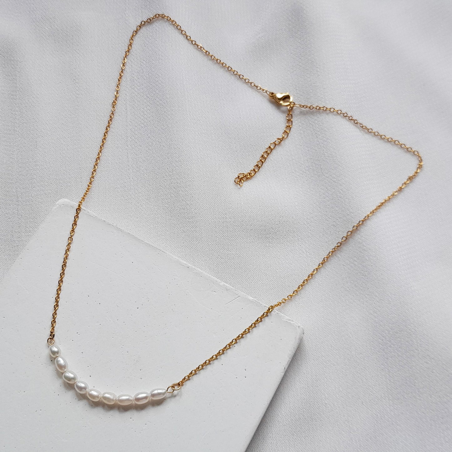 delicate freshwater pearl necklace