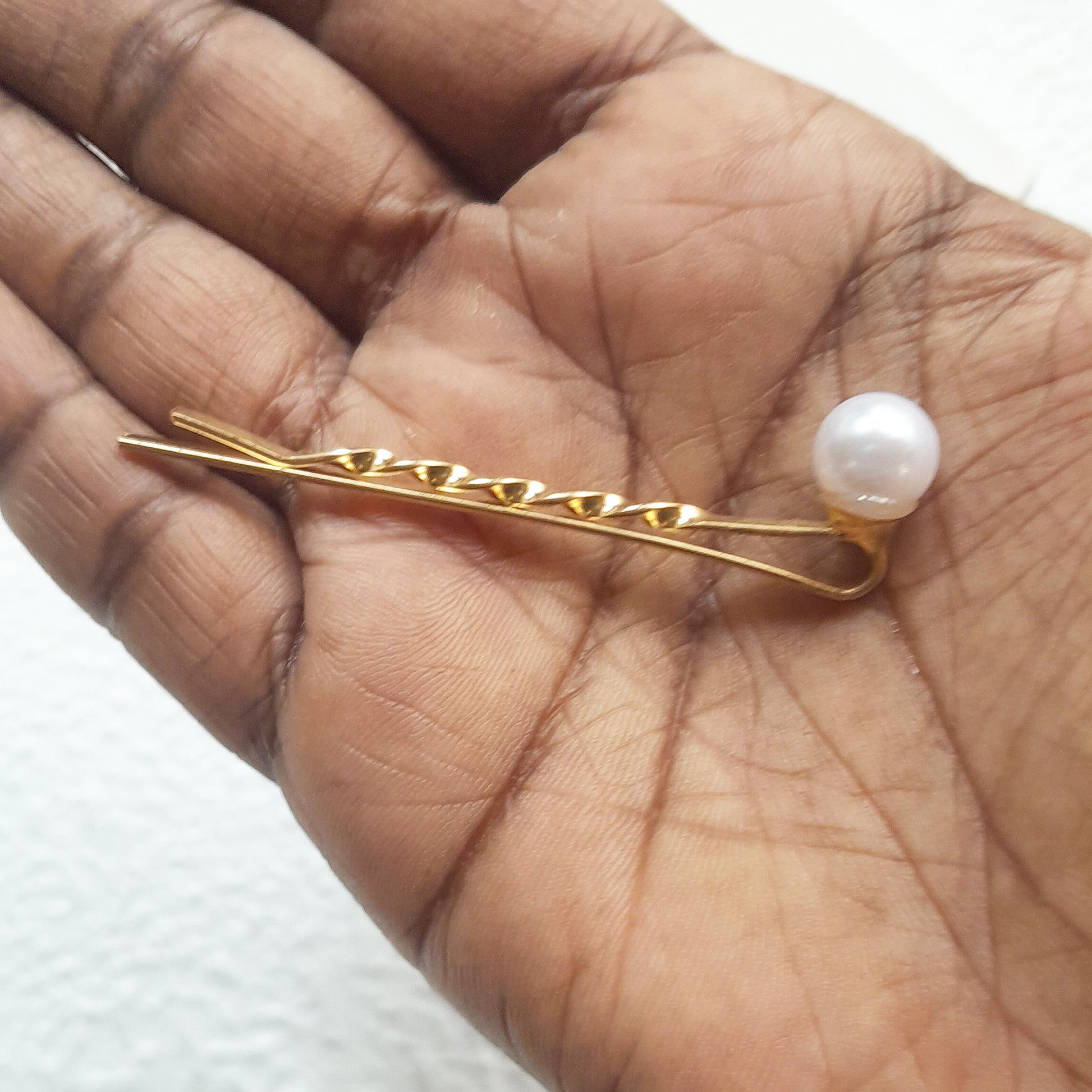 Gold Pearl Bobby Pins for Bridal Hair and Weddings