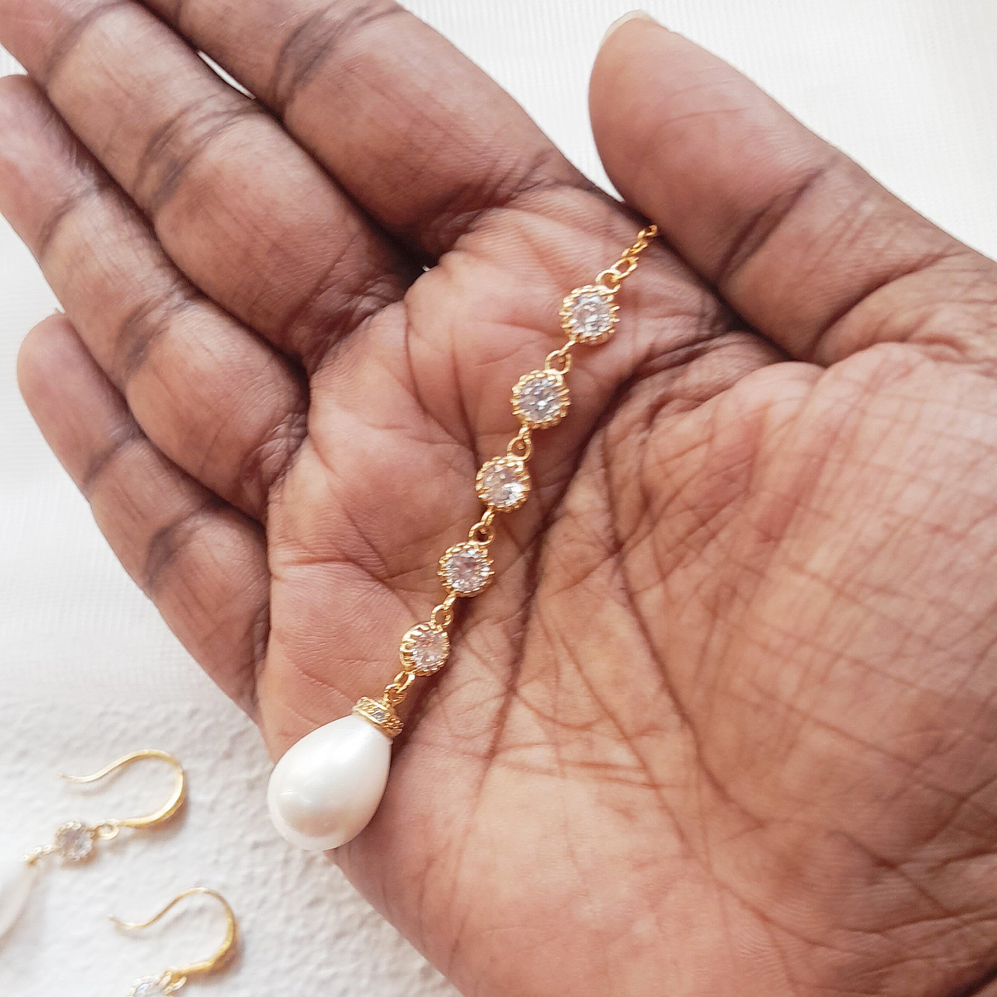 Dainty Pearl Maang Tikka Set for Boho and Indian Brides