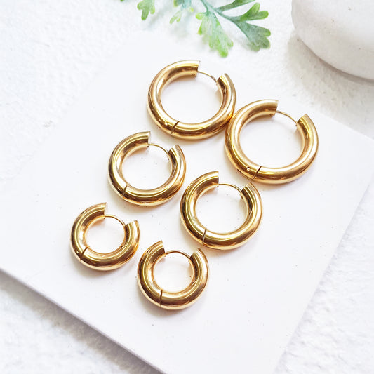 Thick Hoop Earrings for Women | Gold, Chunky & Everyday Style