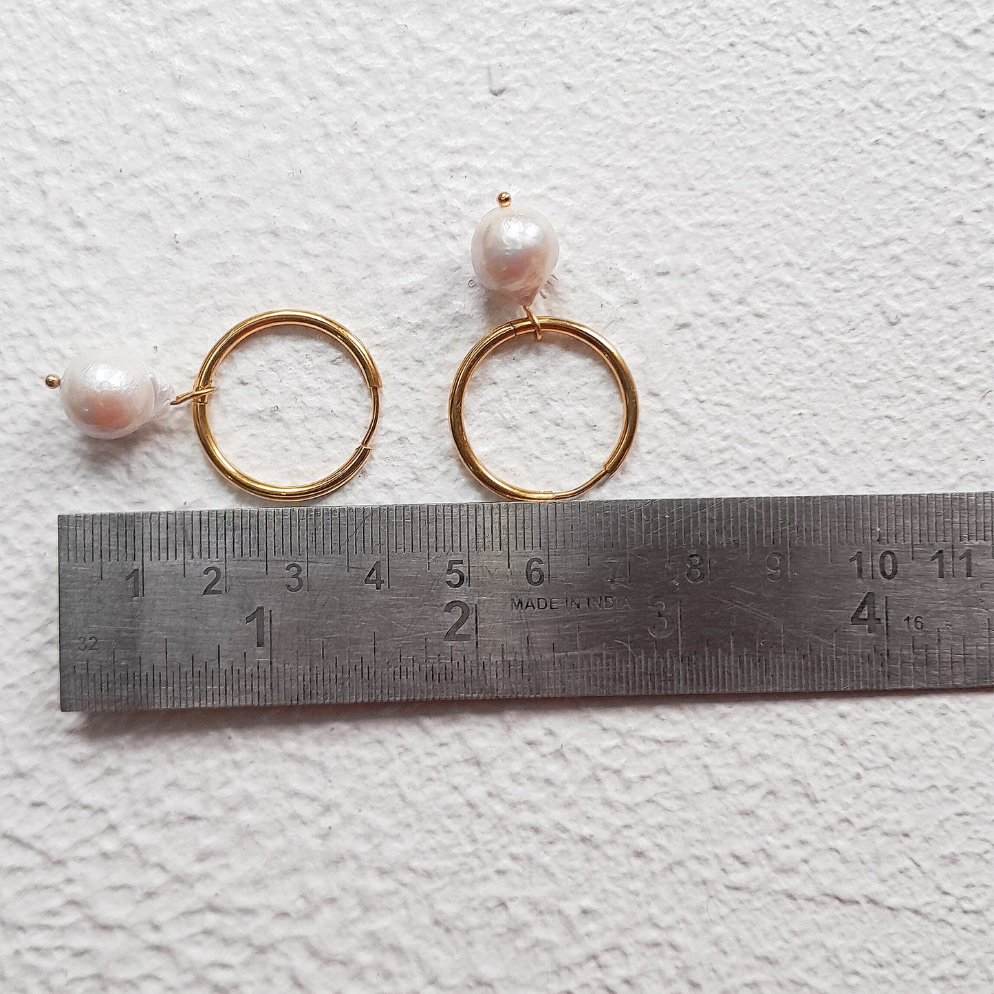 Large baroque pearl hoop earrings - Versatile and Perfect for Any Occasion
