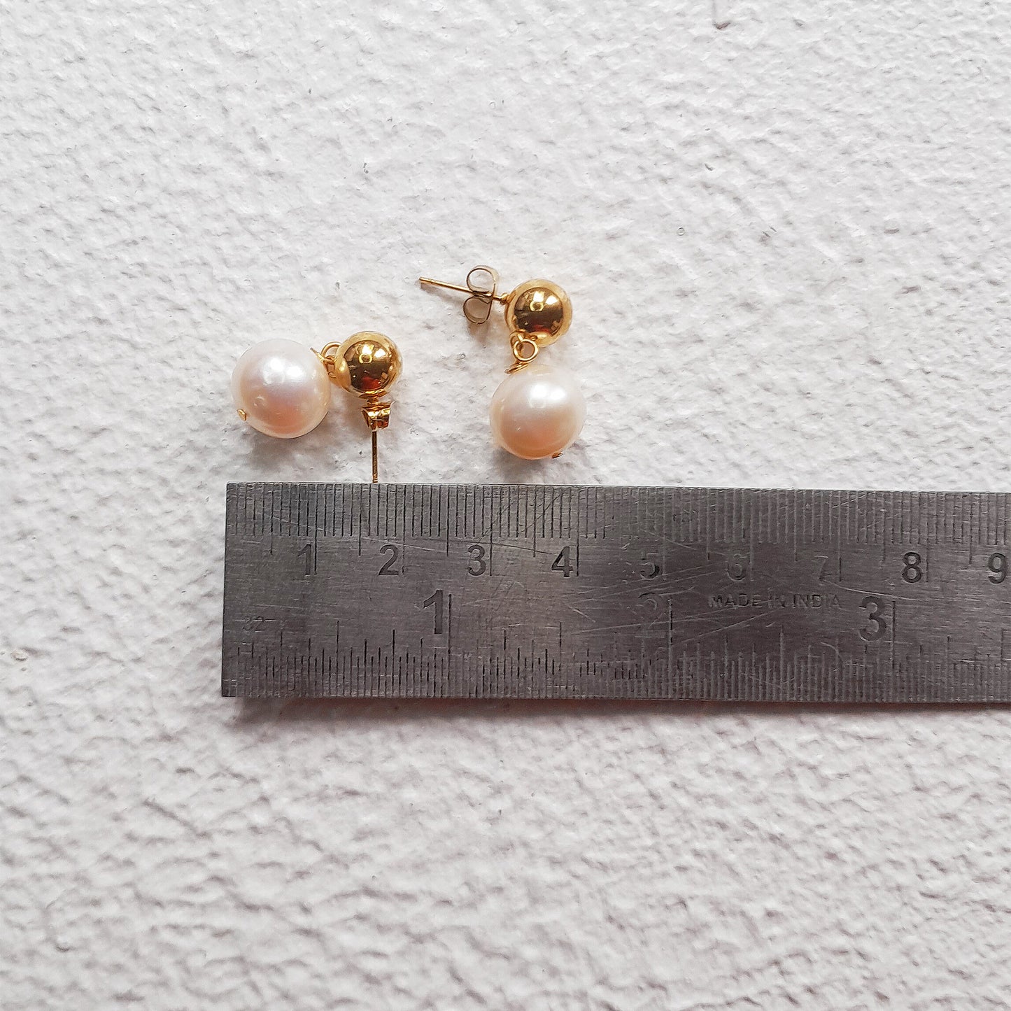 Simple pearl bridal earrings, Pearl Stud Earrings
