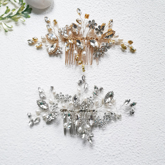 Crystal Pearl Bridal Comb