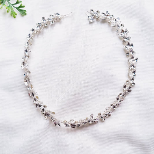 Bridal crystal hair vine custom made