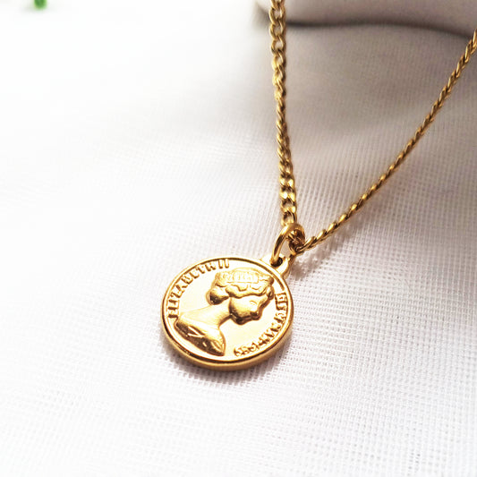 18K Gold Plated Coin Choker Necklace