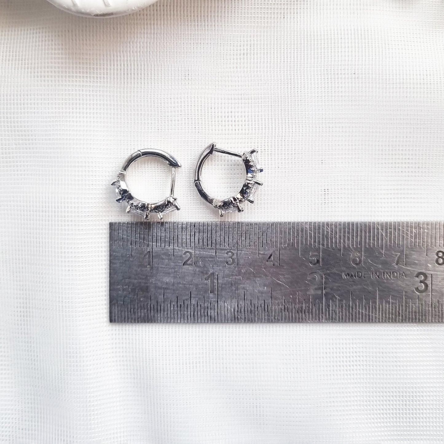 Dainty Silver Heart Hoop Earrings