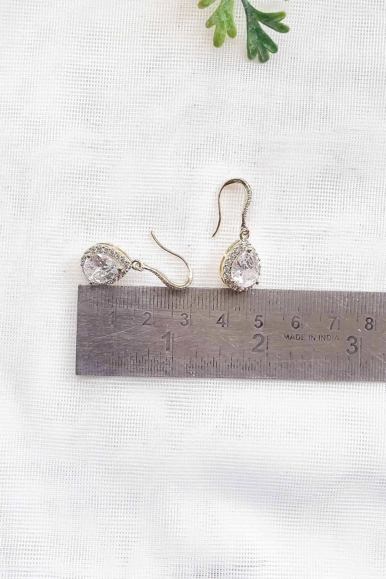 Teardrop CZ Hook Earrings in Gold, Silver, Rose Gold