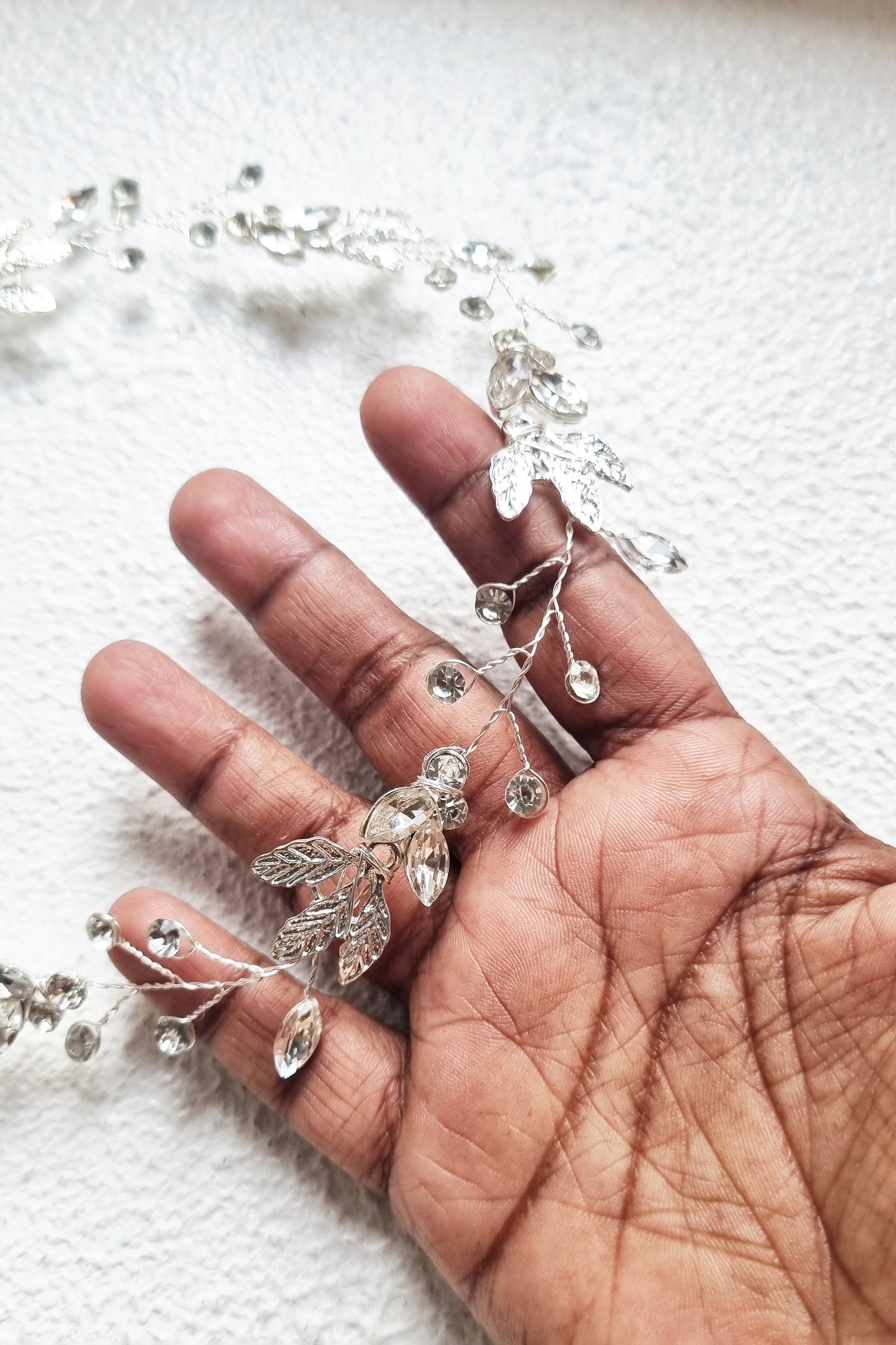 Dainty Leaf Crystal Hair Vine | Bridal