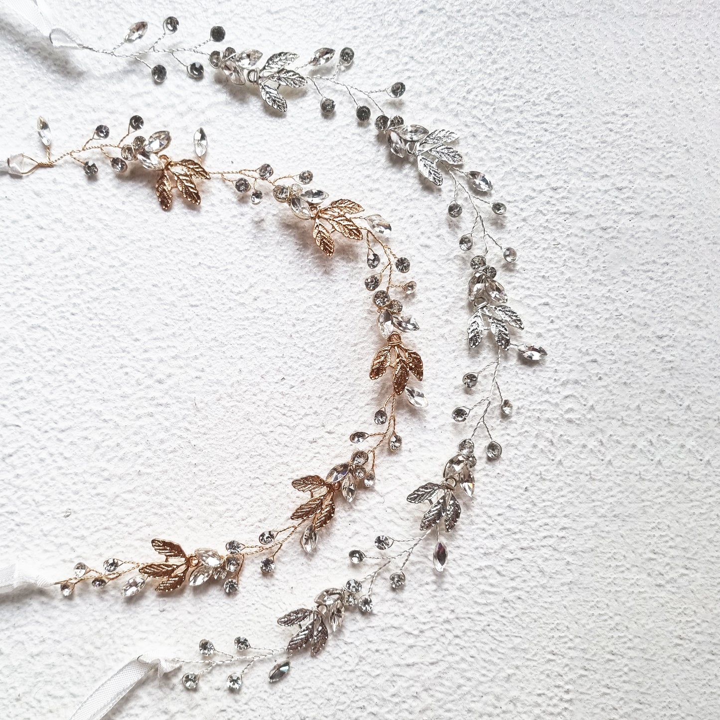 Dainty Leaf Crystal Hair Vine | Bridal