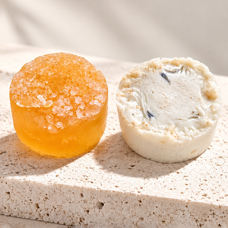 Lavender Body & Citrus Foot Scrub Bars | Exfoliating Scrub Duo – Set of 2 | Twixt Wellness