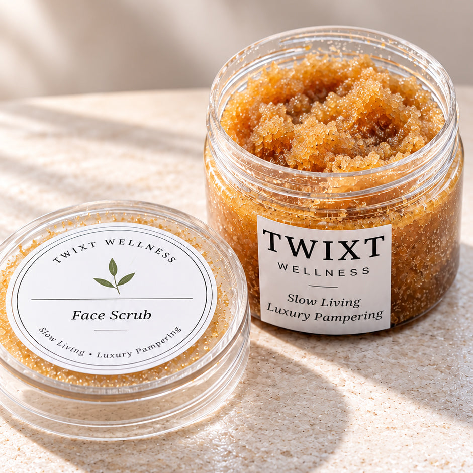 Coconut Sugar Face Polish with Jojoba and Almond Oil | Rinse Off Exfoliating Face Scrub – Twixt Wellness
