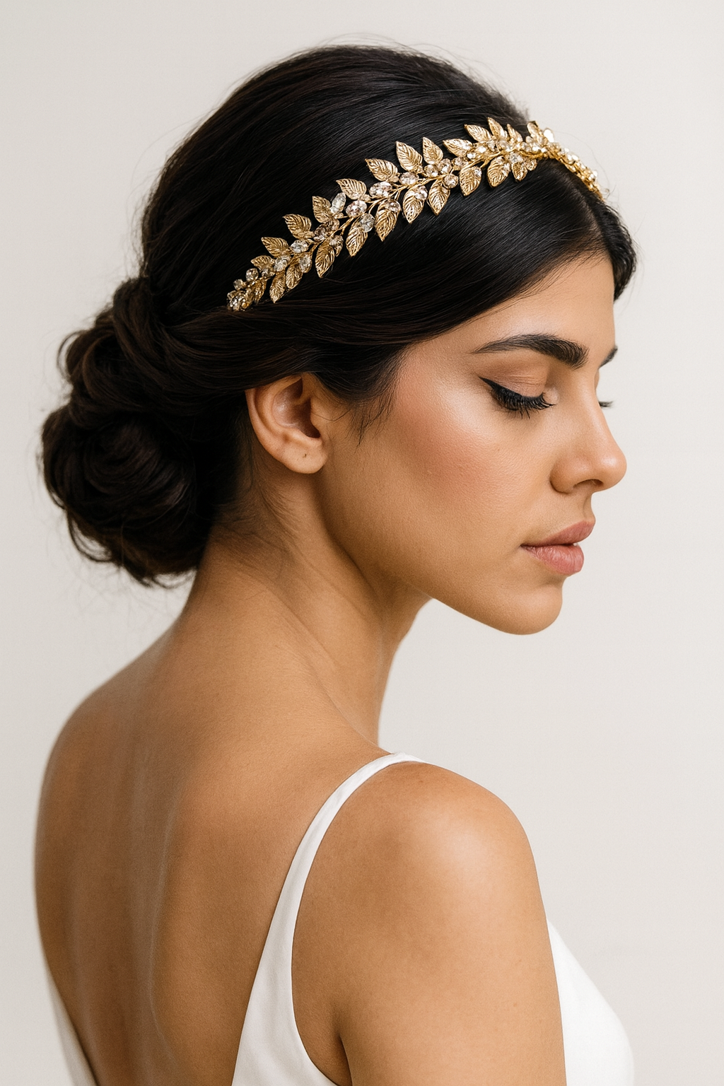 Grecian Leaf Headband (Gold or Silver)