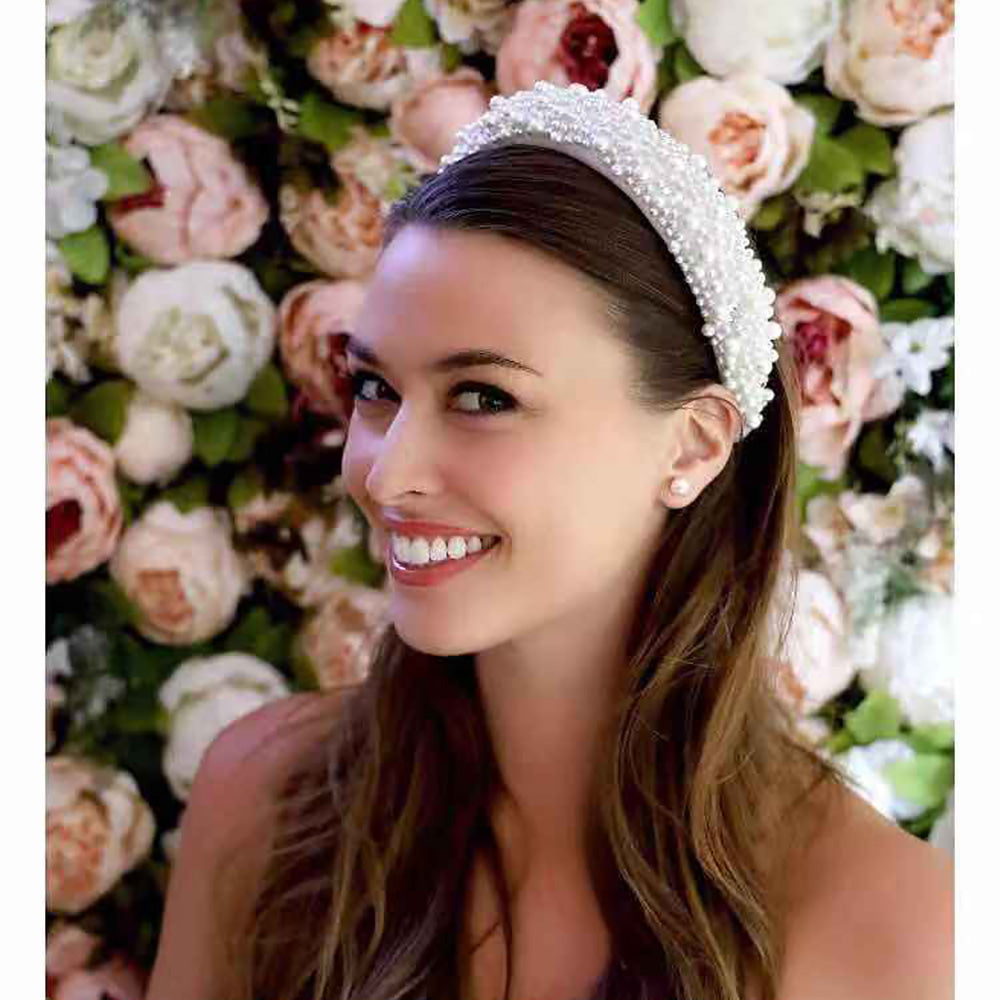 Pearl Bridal Headband for the modern bride, bridal hair accessories